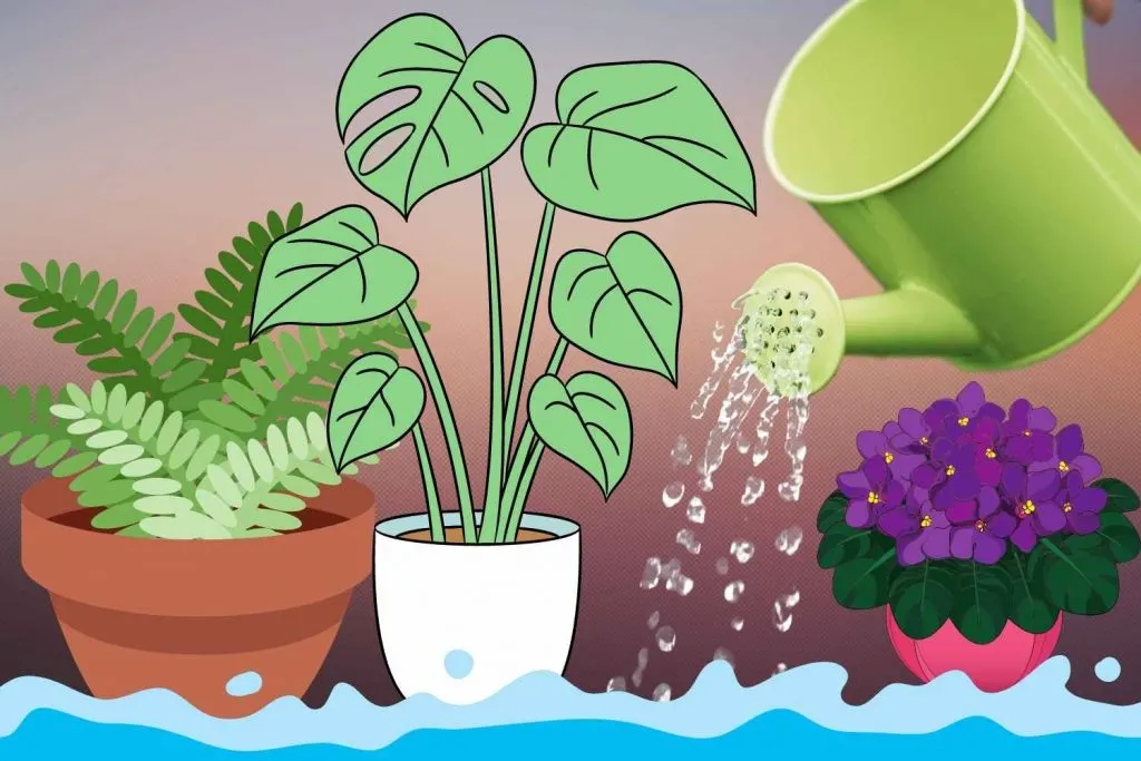 watering plants from the bottom